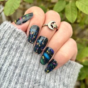 cosmic snow nail wrap