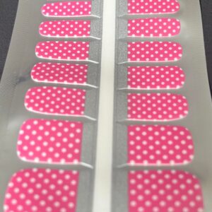 spotty dotty cerise pedi wrap