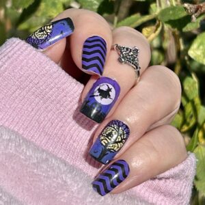 trick or treat nail wrap