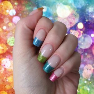 glitzy tips nail wrap