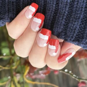 santa hat exclusive nail wrap