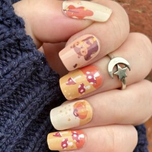 october gold nail wrap