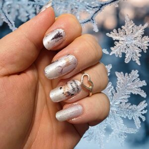 woodland winter nail wrap