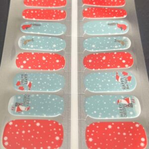 season's greetings nail wrap