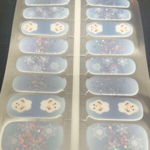 snowy snuggles nail wrap