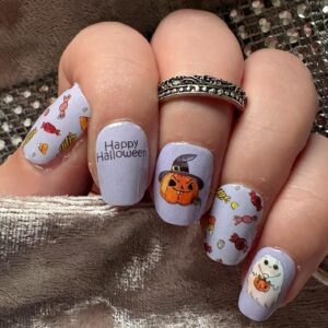 Halloween candy nail wrap