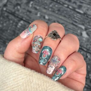 Scandalous nail wrap exclusive to Bewitched Digits