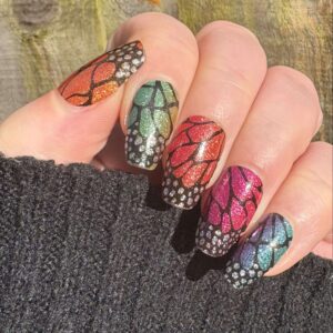 Fly by night nail wrap exclusive to Bewitched Digits