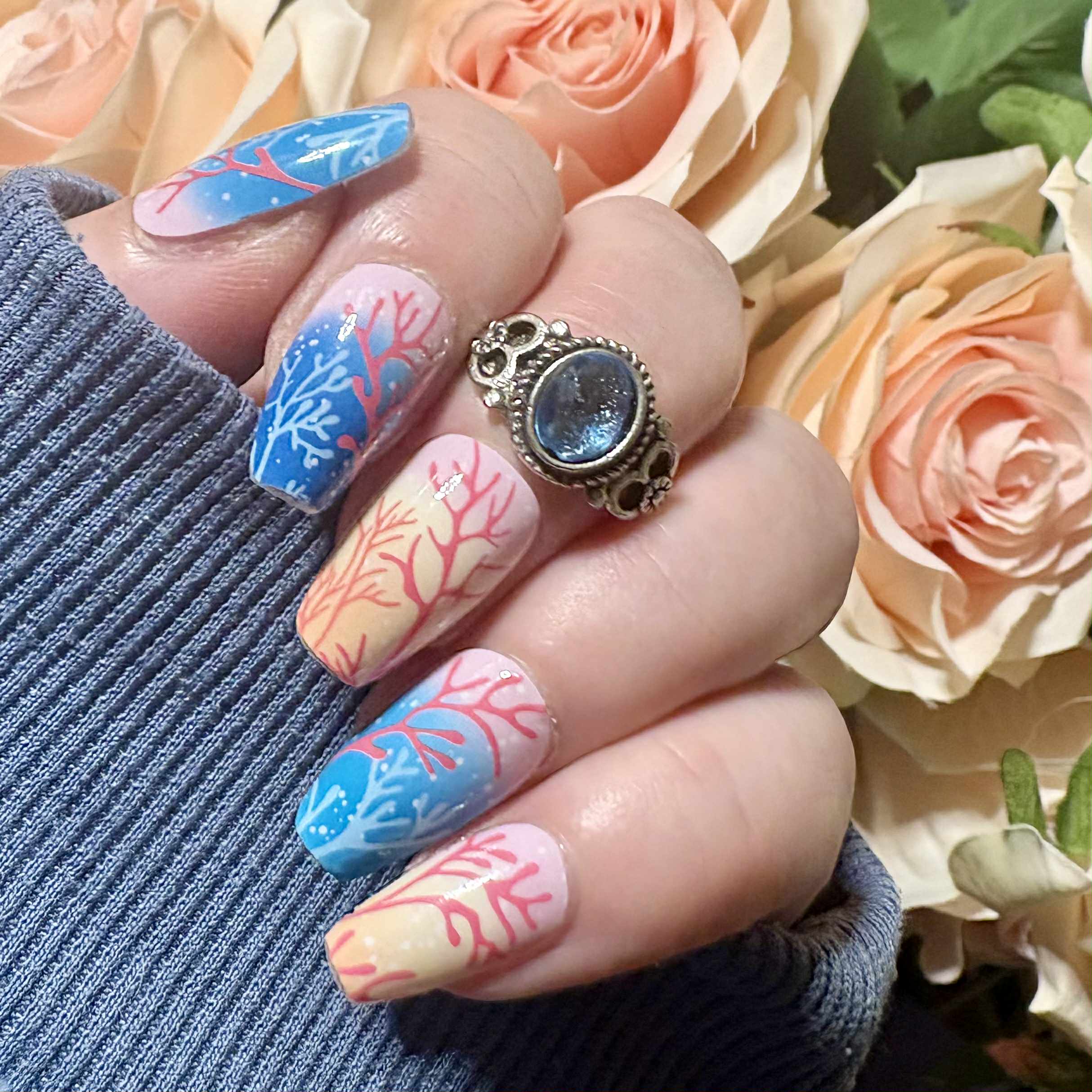 indian summer nail wrap