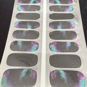 celeste noir nail wrap