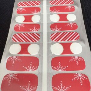 crimson noel nail wrap