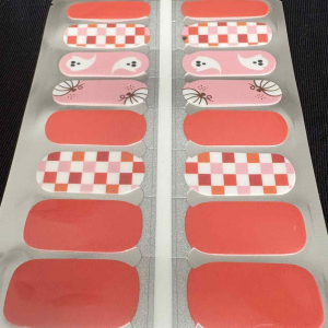 frosted pumpkins nail wrap