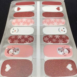 i heart snowmen nail wrap