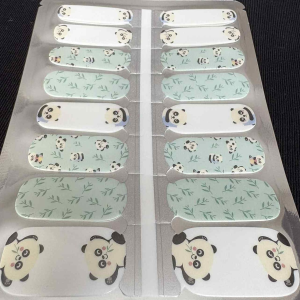 panda party nail wrap