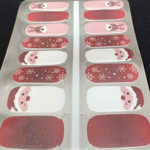 santa and helper nail wrap