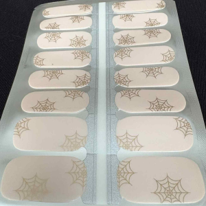 web of gold nail wrap