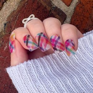 harlequin nail wrap